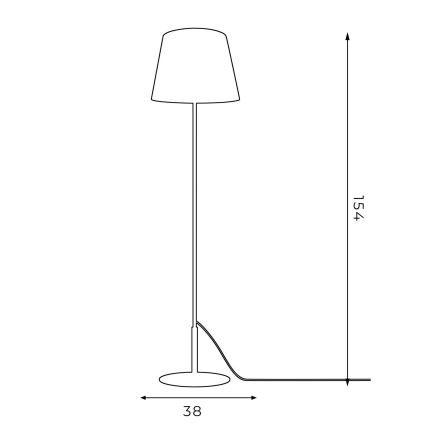 Staande lamp ARDEN 1xE27/60W/230V wit