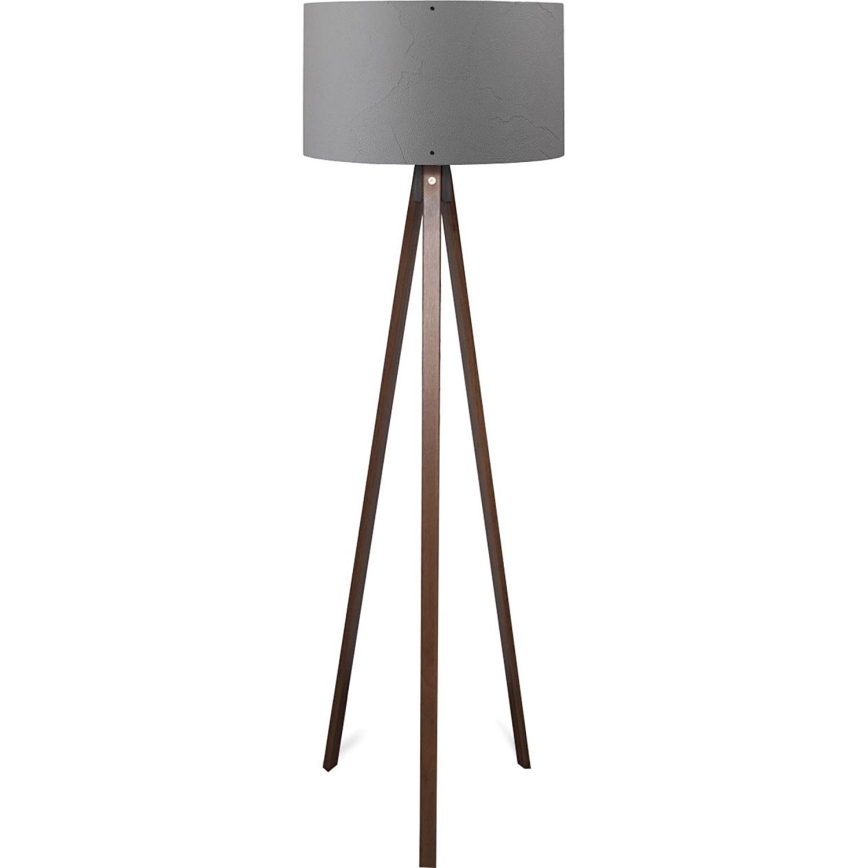Staande lamp AYD 1xE27/40W/230V bruin/grijs
