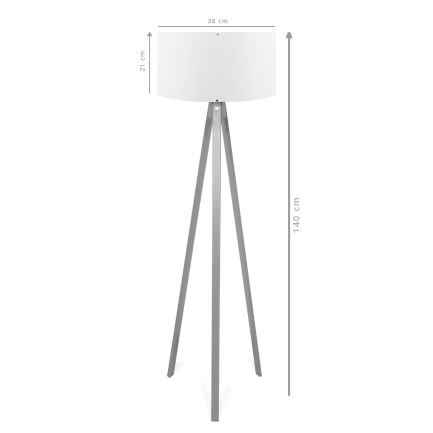 Staande lamp AYD 1xE27/40W/230V bruin/grijs