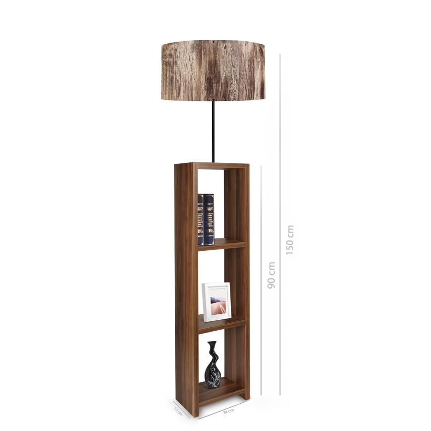 Staande lamp AYD 1xE27/40W/230V bruin