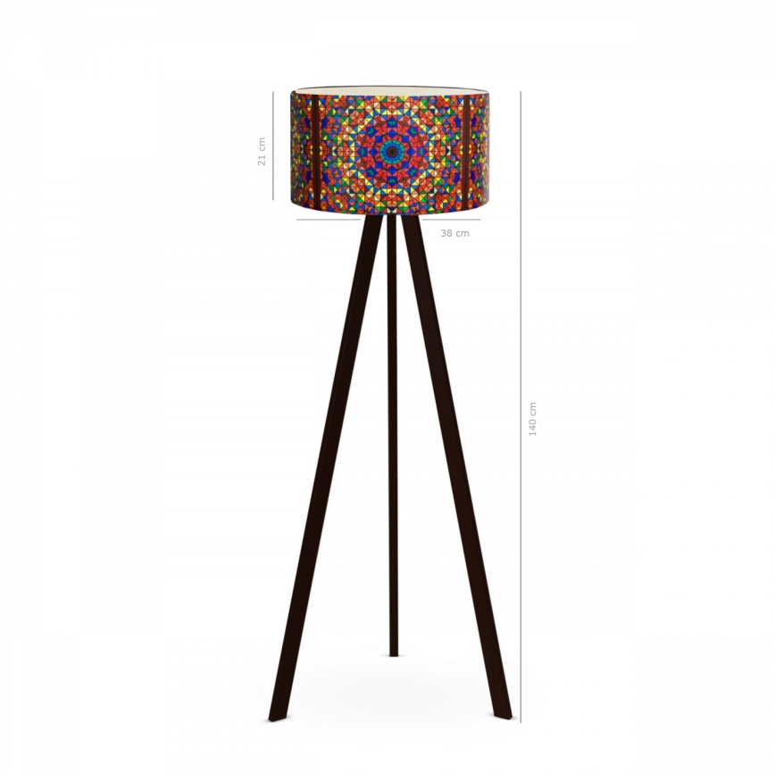 Staande lamp AYD 1xE27/40W/230V bruin/multicolor