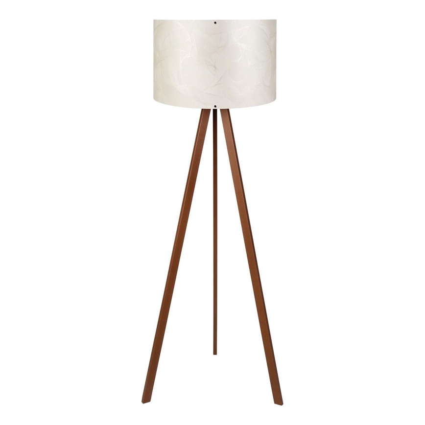 Staande lamp AYD 1xE27/40W/230V wit/bruin