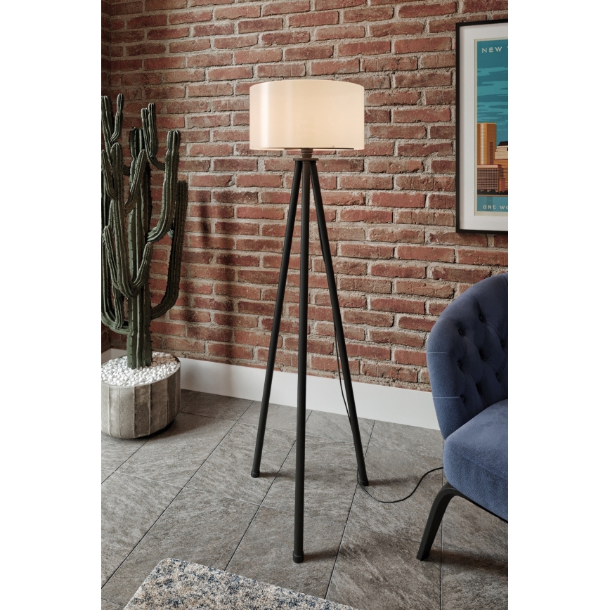 Staande lamp AYD 1xE27/40W/230V zwart/wit