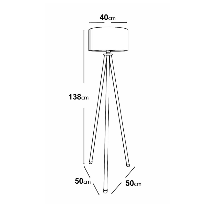 Staande lamp AYD 1xE27/40W/230V zwart/wit