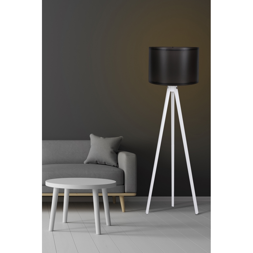 Staande Lamp AYD 1xE27/60W/230V zwart/wit