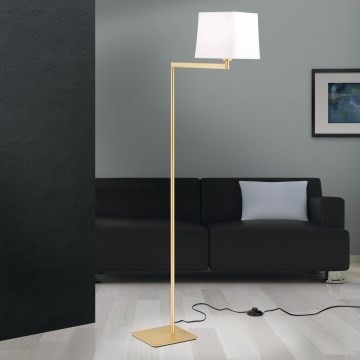 Staande Lamp CARLTON 1xE27/40W/230V wit/goud