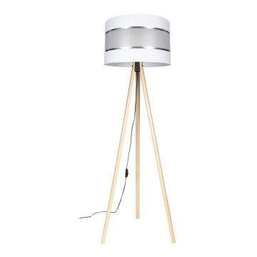 Staande Lamp CORAL 1xE27/60W/230V beige/wit/mat chroom