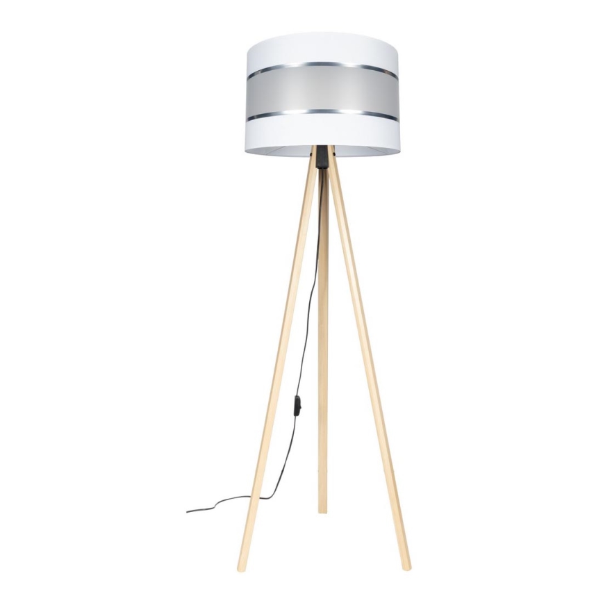 Staande lamp CORAL 1xE27/60W/230V beige/wit/mat chroom