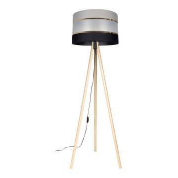 Staande lamp CORAL 1xE27/60W/230V beige/zwart/grijs/goud