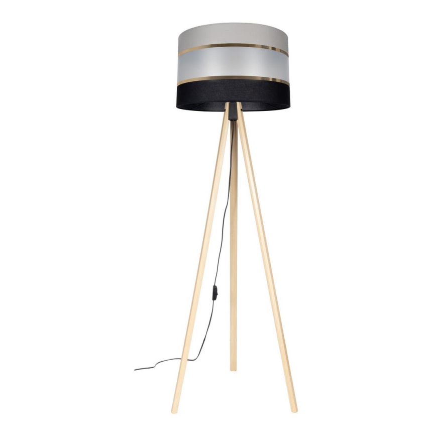 Staande lamp CORAL 1xE27/60W/230V beige/zwart/grijs/goud