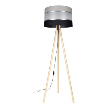 Staande Lamp CORAL 1xE27/60W/230V beige/zwart/grijs/mat chroom