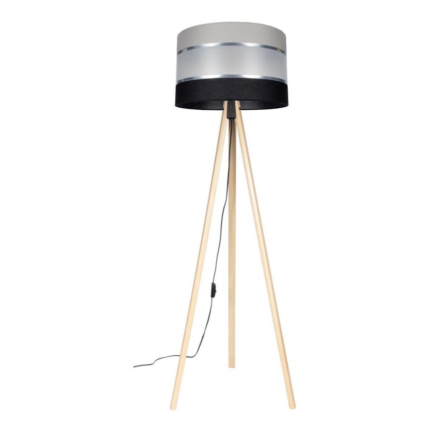 Staande lamp CORAL 1xE27/60W/230V beige/zwart/grijs/mat chroom