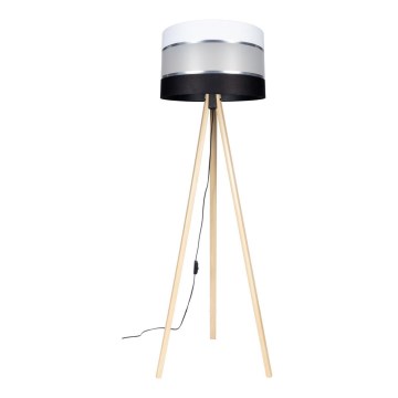 Staande Lamp CORAL 1xE27/60W/230V beige/zwart/wit/mat chroom