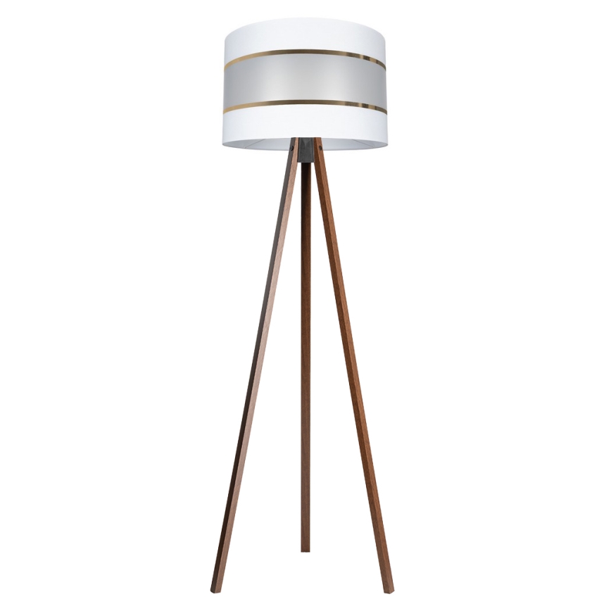Staande Lamp CORAL 1xE27/60W/230V bruin/wit/goud