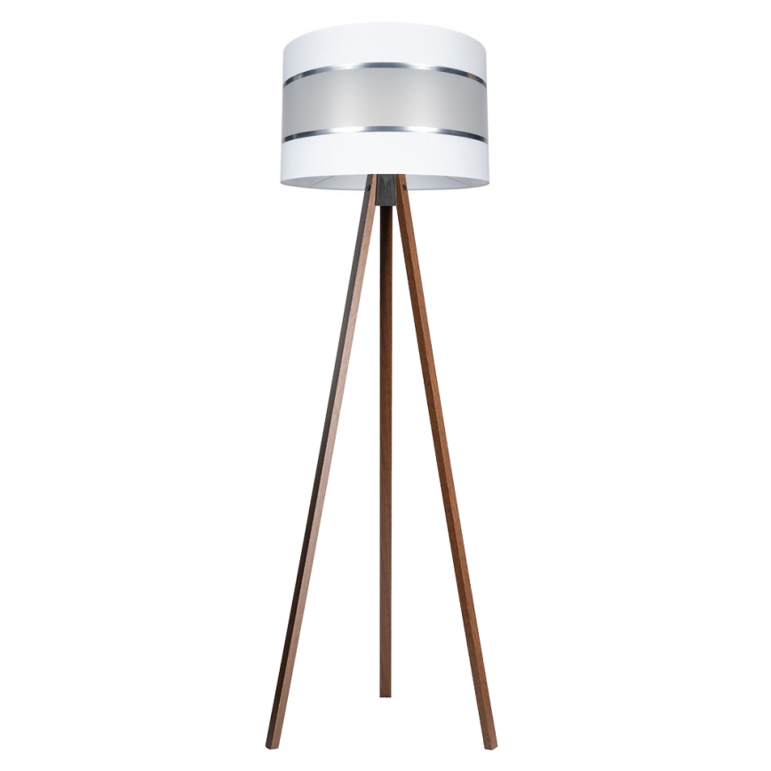Staande Lamp CORAL 1xE27/60W/230V bruin/wit/mat chroom