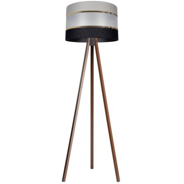 Staande Lamp CORAL 1xE27/60W/230V bruin/zwart/grijs/goud