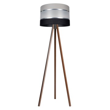 Staande Lamp CORAL 1xE27/60W/230V bruin/zwart/grijs/mat chroom