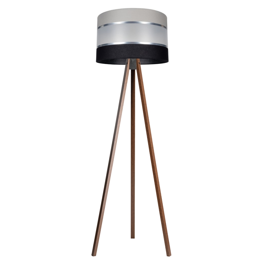 Staande Lamp CORAL 1xE27/60W/230V bruin/zwart/grijs/mat chroom