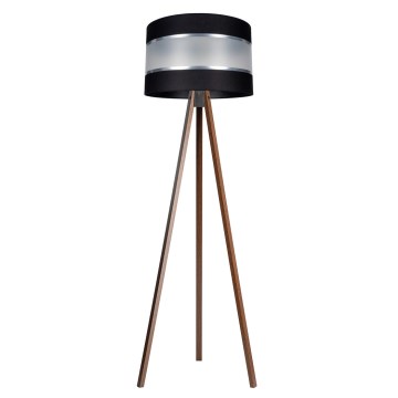 Staande Lamp CORAL 1xE27/60W/230V bruin/zwart/mat chroom