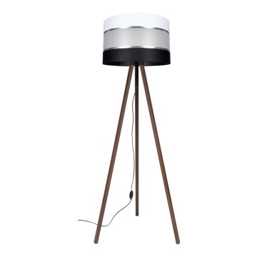 Staande Lamp CORAL 1xE27/60W/230V bruin/zwart/wit/mat chroom
