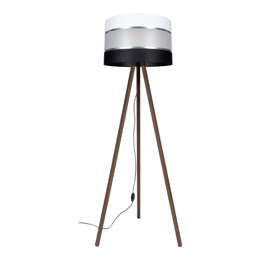 Staande Lamp CORAL 1xE27/60W/230V bruin/zwart/wit/mat chroom
