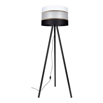 Staande lamp CORAL 1xE27/60W/230V wengé/zwart/wit/goud