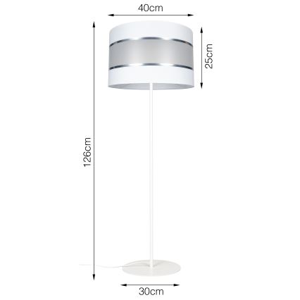 Staande lamp CORAL 1xE27/60W/230V wit