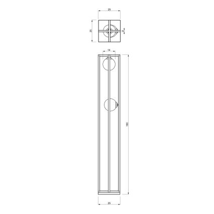 Staande lamp DIEGO 2xE14/40W/230V zwart