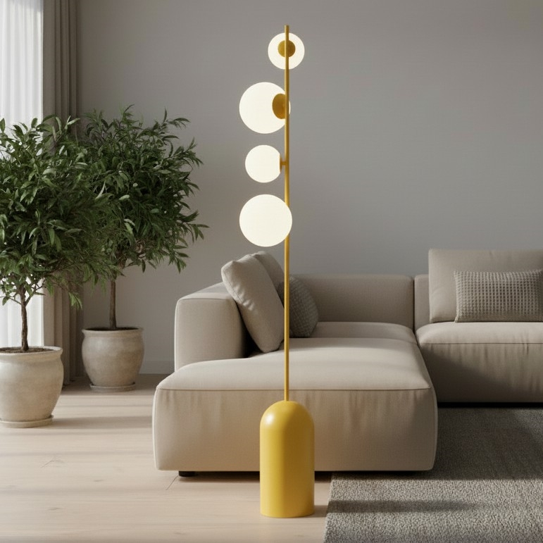 Staande lamp ETNO 4xG9/8W/230V oranje