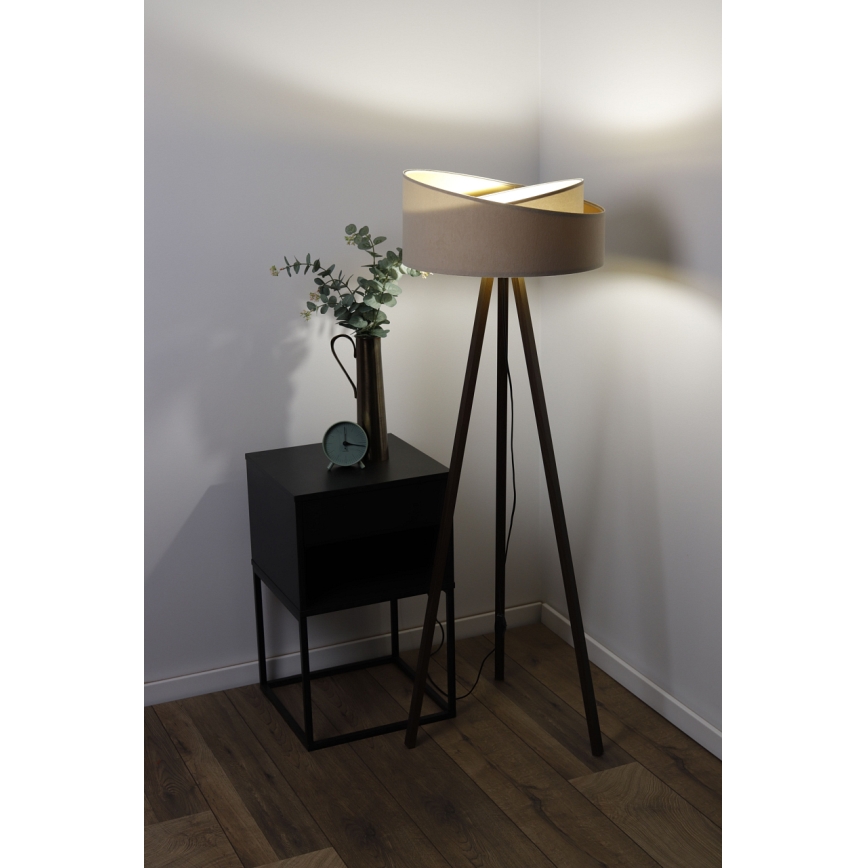 Staande lamp GALAXY 1xE27/60W/230V beige/wenge