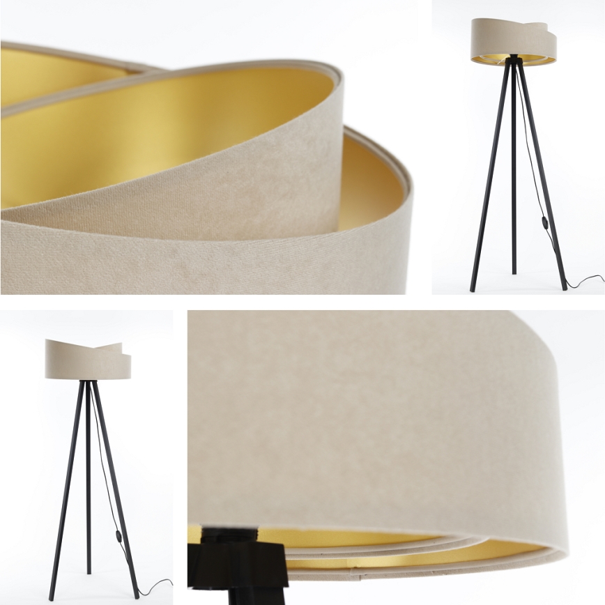 Staande lamp GALAXY 1xE27/60W/230V beige/wenge