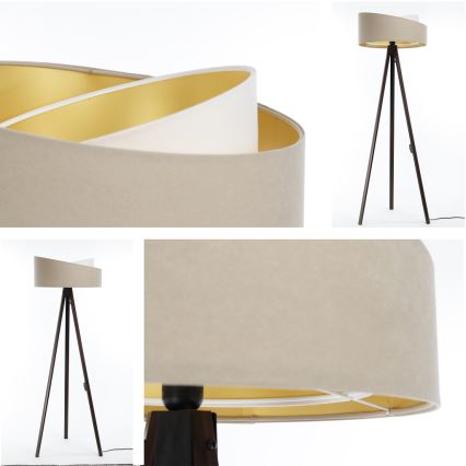 Staande lamp GALAXY 1xE27/60W/230V beige/wenge