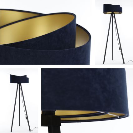 Staande lamp GALAXY 1xE27/60W/230V blauw/wenge