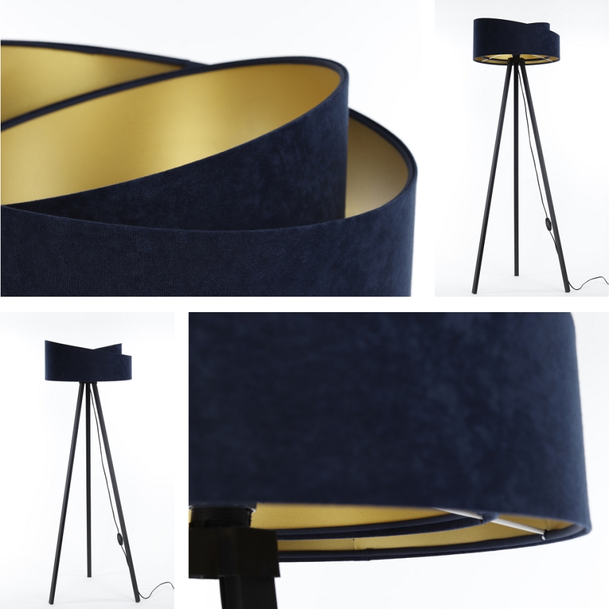 Staande lamp GALAXY 1xE27/60W/230V blauw/wenge
