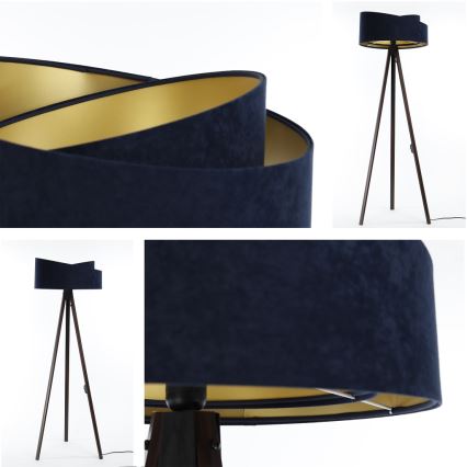 Staande lamp GALAXY 1xE27/60W/230V blauw/wenge