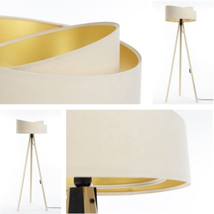Staande Lamp GALAXY 1xE27/60W/230V crème/beige