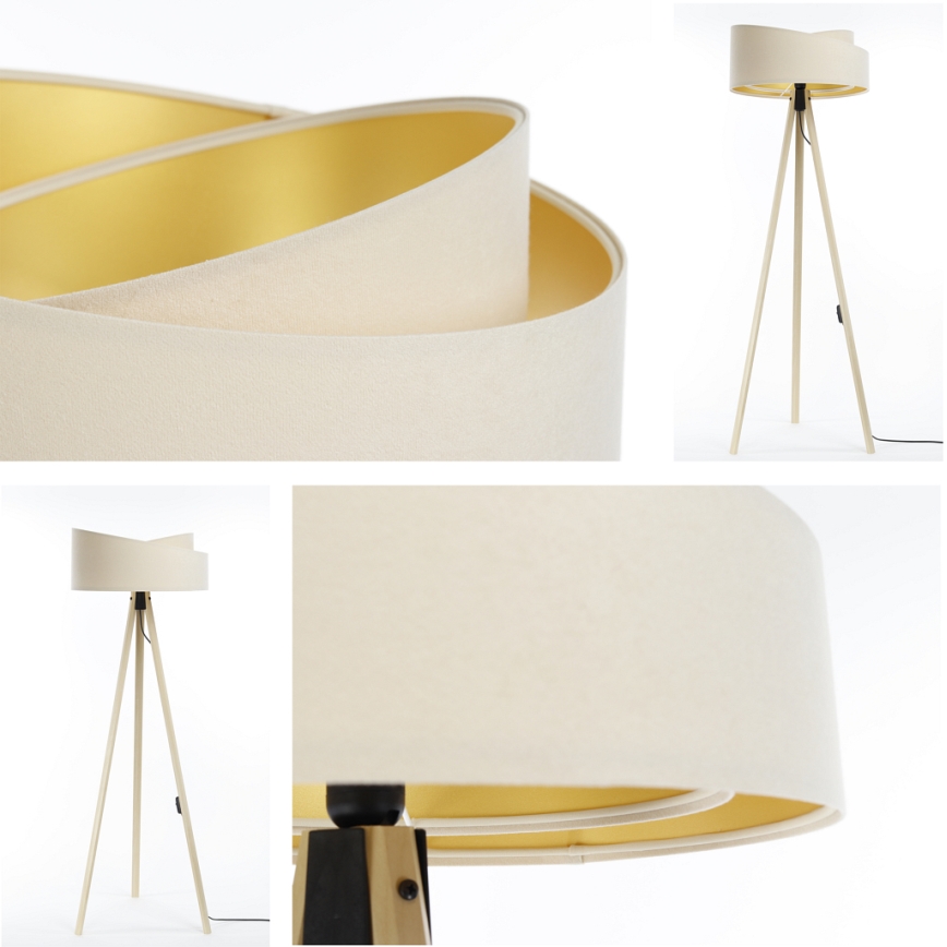 Staande Lamp GALAXY 1xE27/60W/230V crème/beige