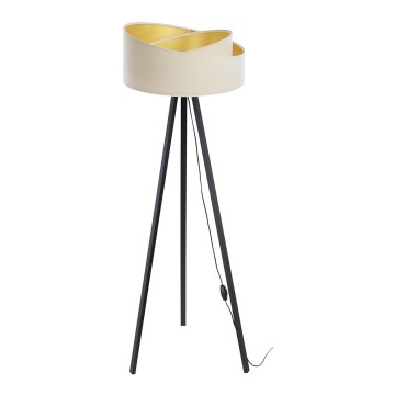 Staande lamp GALAXY 1xE27/60W/230V crème/wengé