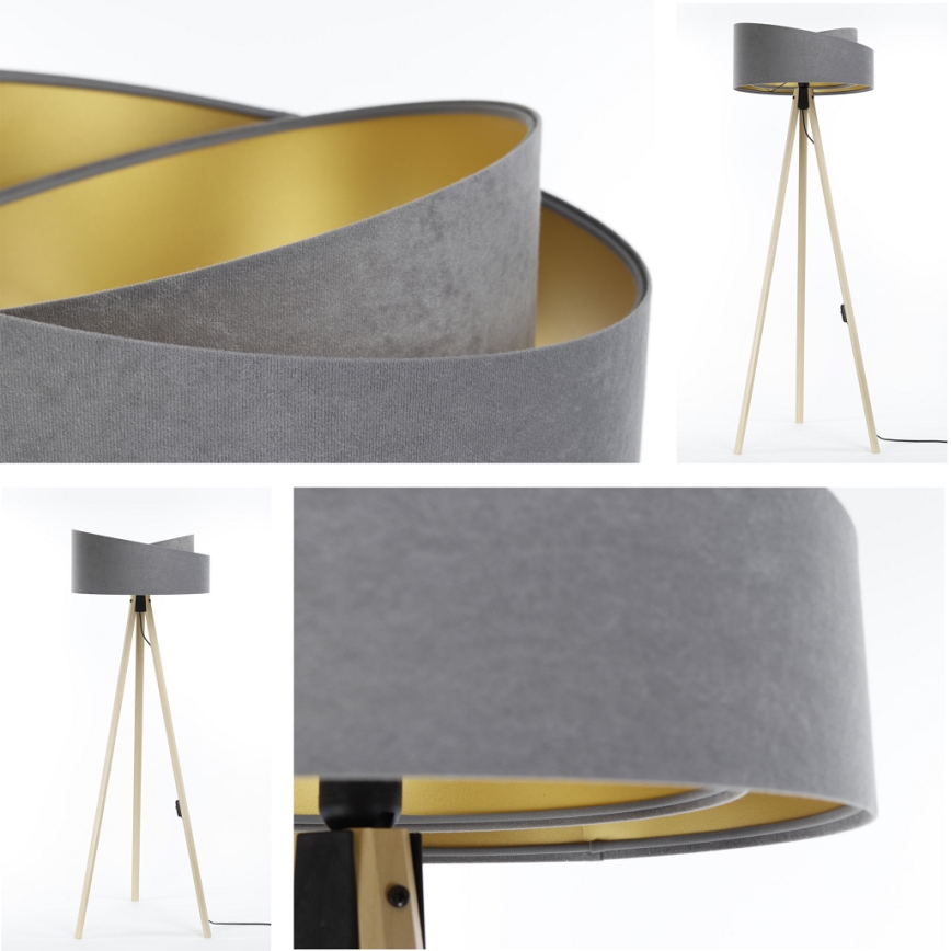 Staande lamp GALAXY 1xE27/60W/230V grijs/beige