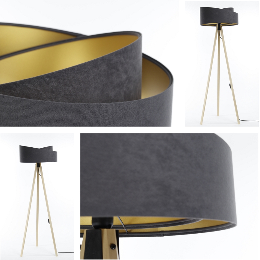 Staande lamp GALAXY 1xE27/60W/230V grijs/beige
