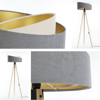 Staande lamp GALAXY 1xE27/60W/230V grijs/beige