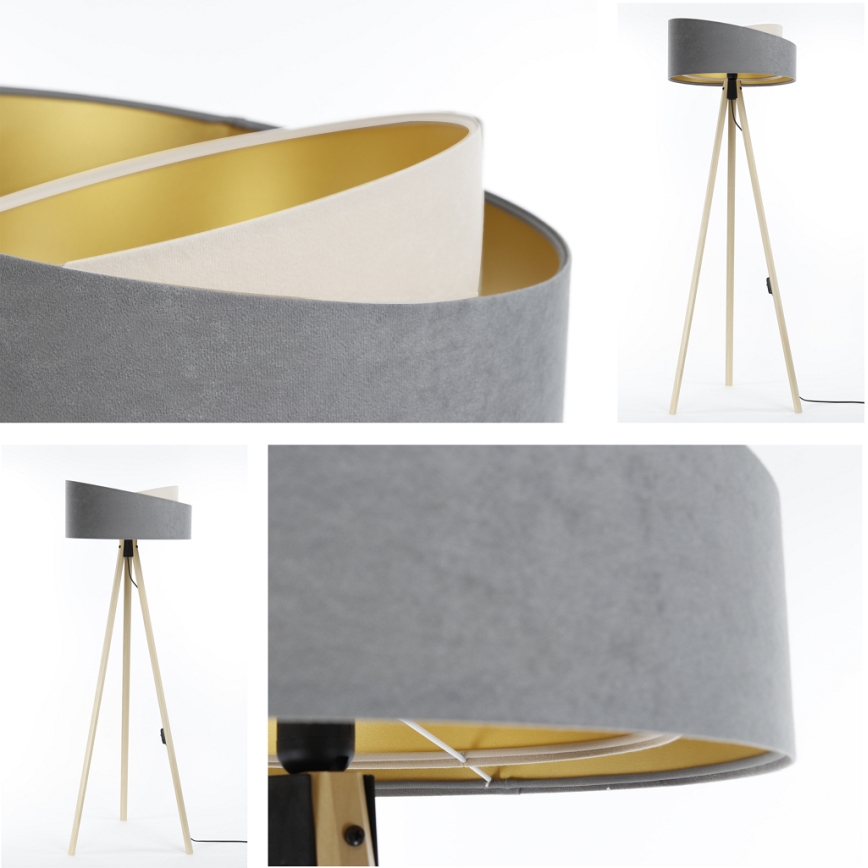 Staande lamp GALAXY 1xE27/60W/230V grijs/beige
