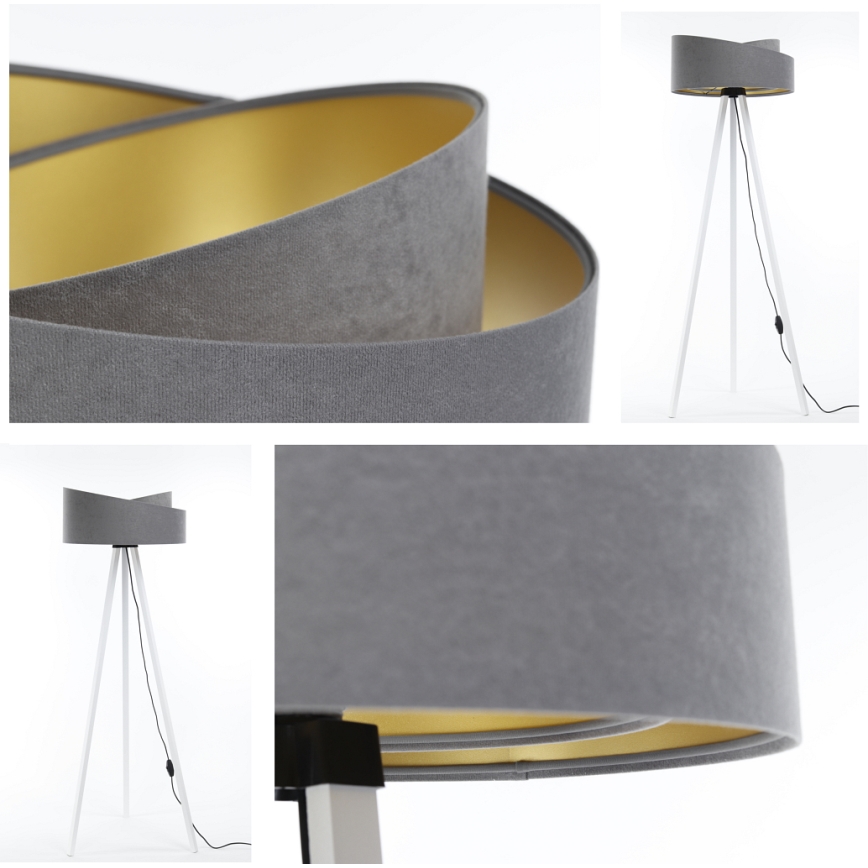 Staande Lamp GALAXY 1xE27/60W/230V grijs/wit