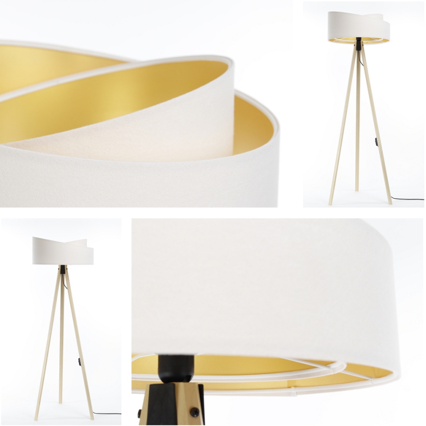 Staande Lamp GALAXY 1xE27/60W/230V wit/beige