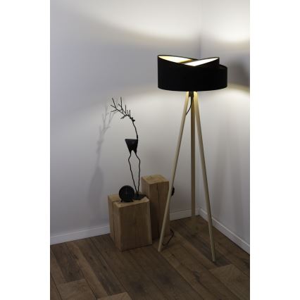Staande lamp GALAXY 1xE27/60W/230V zwart/beige