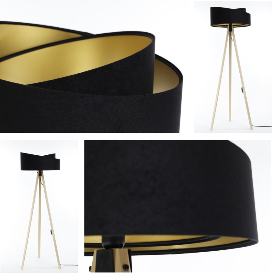 Staande lamp GALAXY 1xE27/60W/230V zwart/beige
