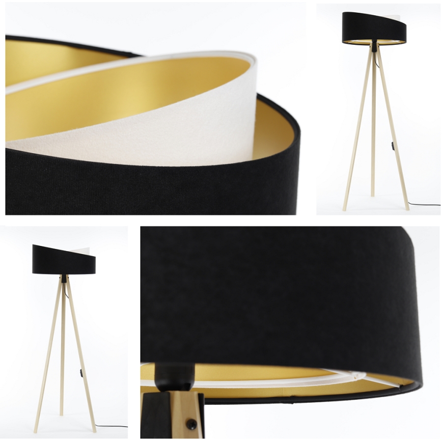 Staande lamp GALAXY 1xE27/60W/230V zwart/beige
