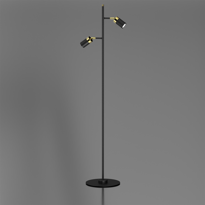 Staande Lamp JOKER 2xGU10/25W/230V zwart/goud