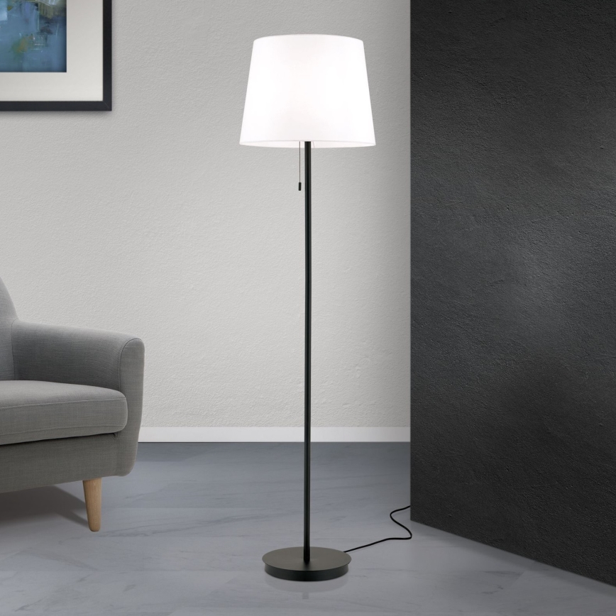 Staande Lamp LUDWIG 1xE27/40W/230V wit/zwart