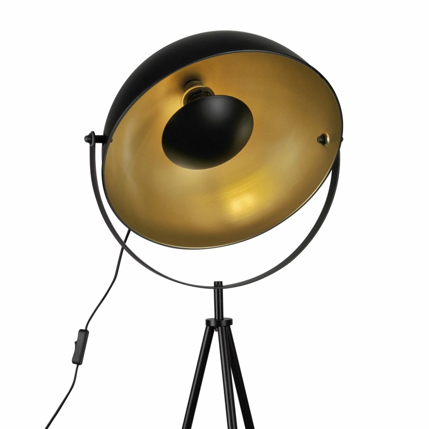 Staande Lamp MATYLDA 1xE27/20W/230V zwart/goud